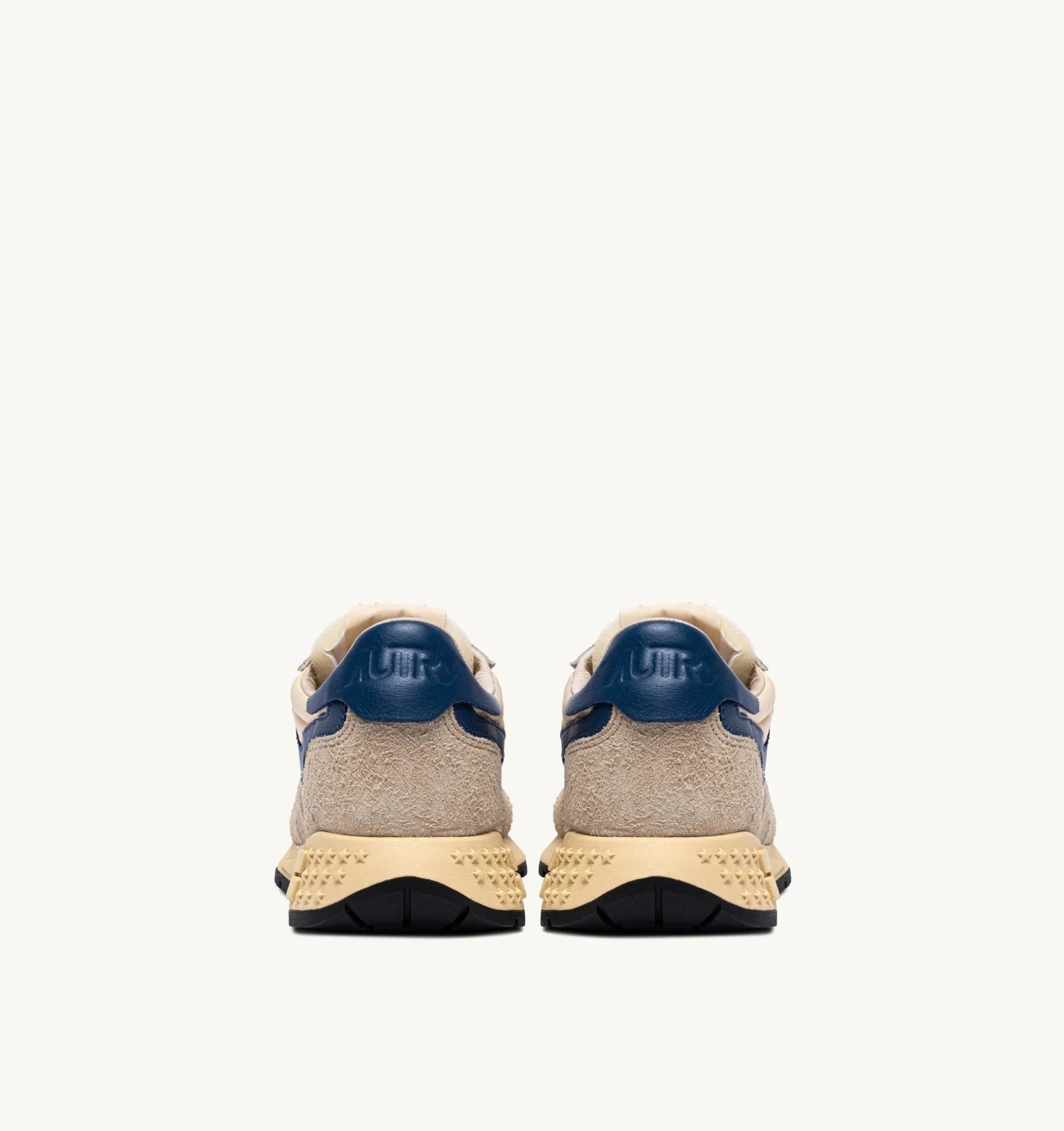 SNEAKERS REELWIND LOW IN NYLON SUEDE E PELLE ECRU' E ENSIGN BLUE<BR/> WWLM UT27 AUTRY ACTION SHOES