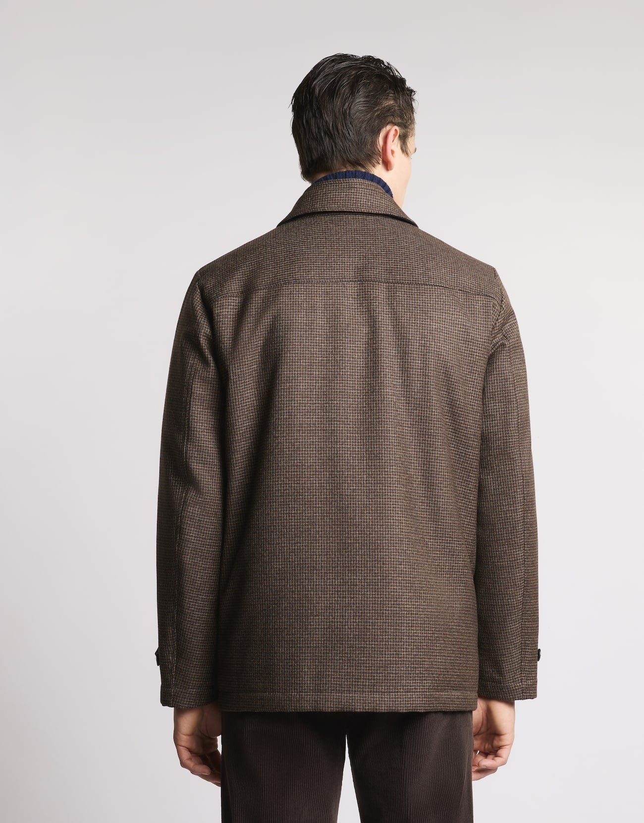 Morning Coat Corto in Lana Mouliné<BR/> NAM13510010XKK S813 FAY