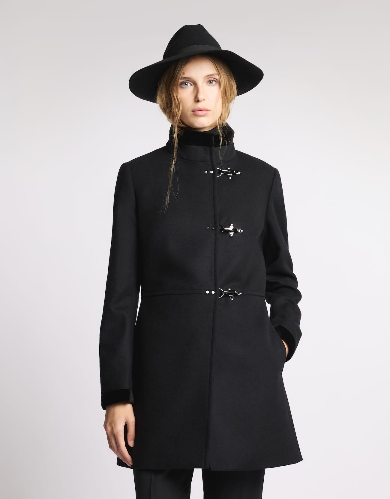 Virginia Coat in Panno di Lana<BR/> NAW50514000SGL B999 FAY