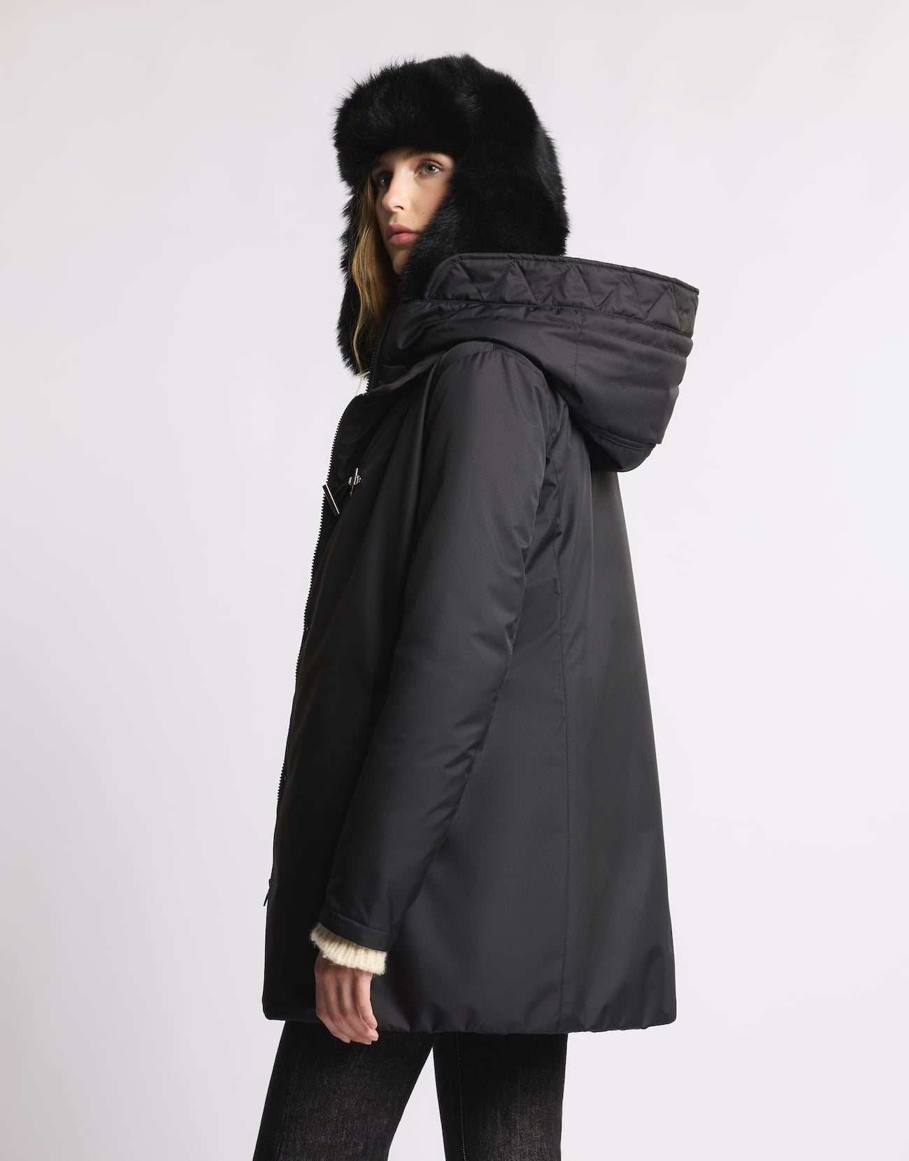 Toggle Coat in Gabardine Tecnico NAW59513830ZXE B999 FAY