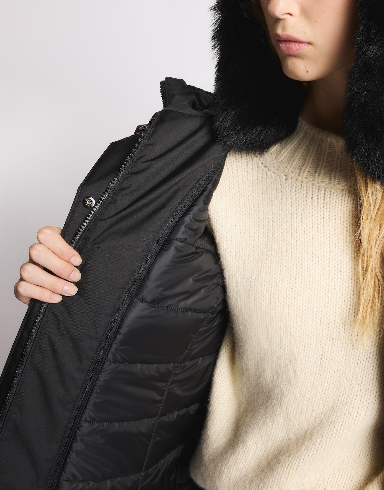 Toggle Coat in Gabardine Tecnico NAW59513830ZXE B999 FAY