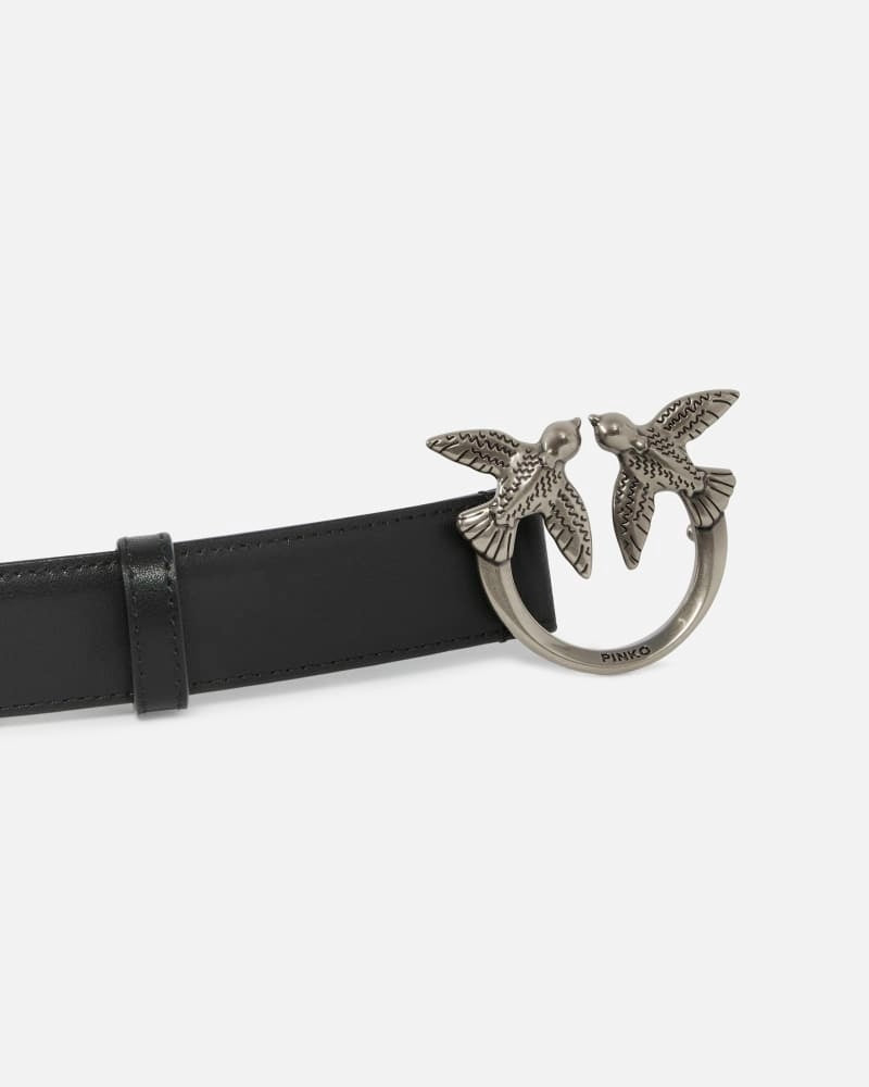 Cintura Love Birds in pelle 3cm 100125A0F1 Z99O PINKO