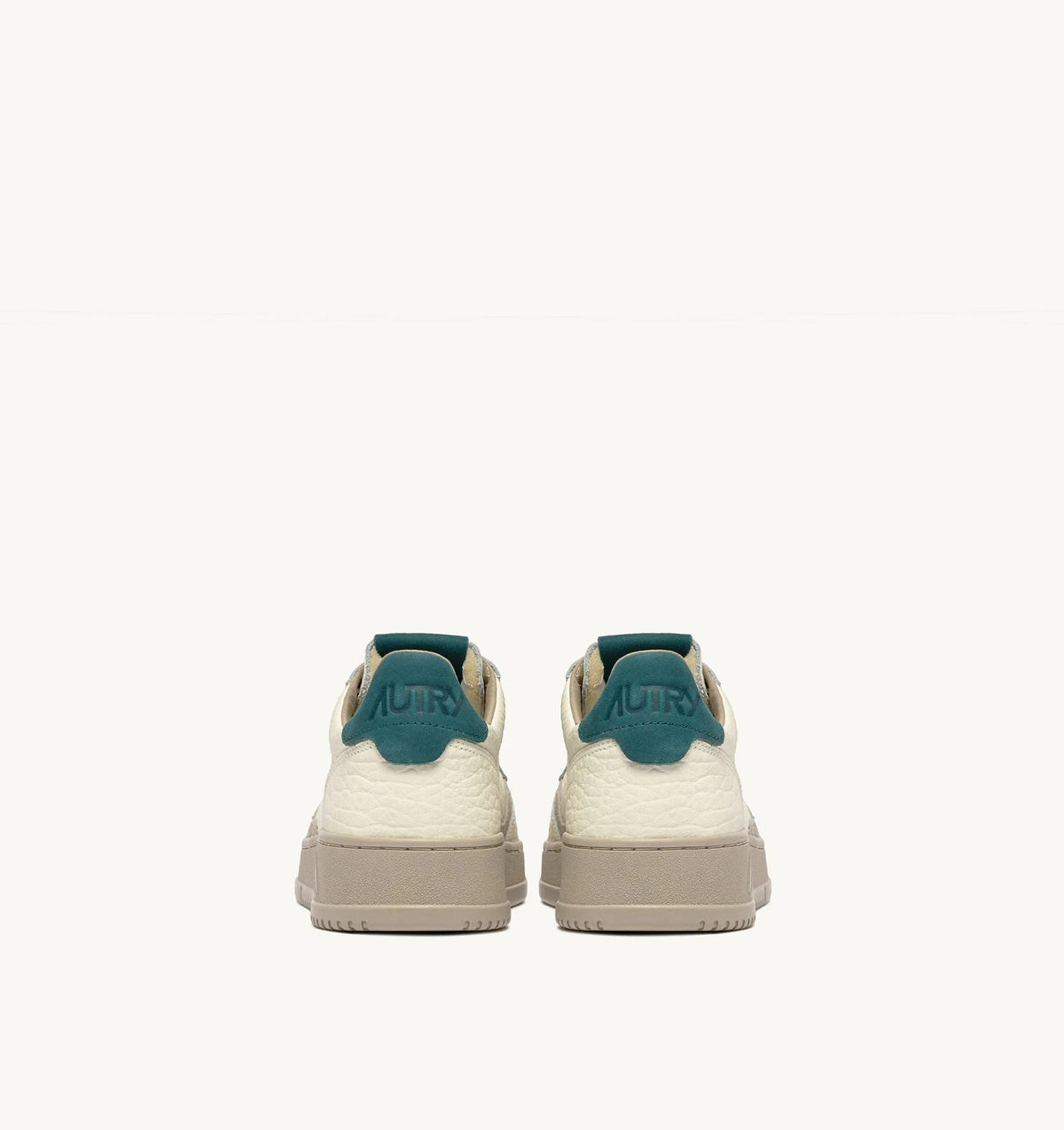 AUTRY SNEAKERS<BR/>SNEAKERS MEDALIST LOW IN PELLE FEATHER GRAY E DARK SEA AULM NE18 AUTRY ACTION SHOES