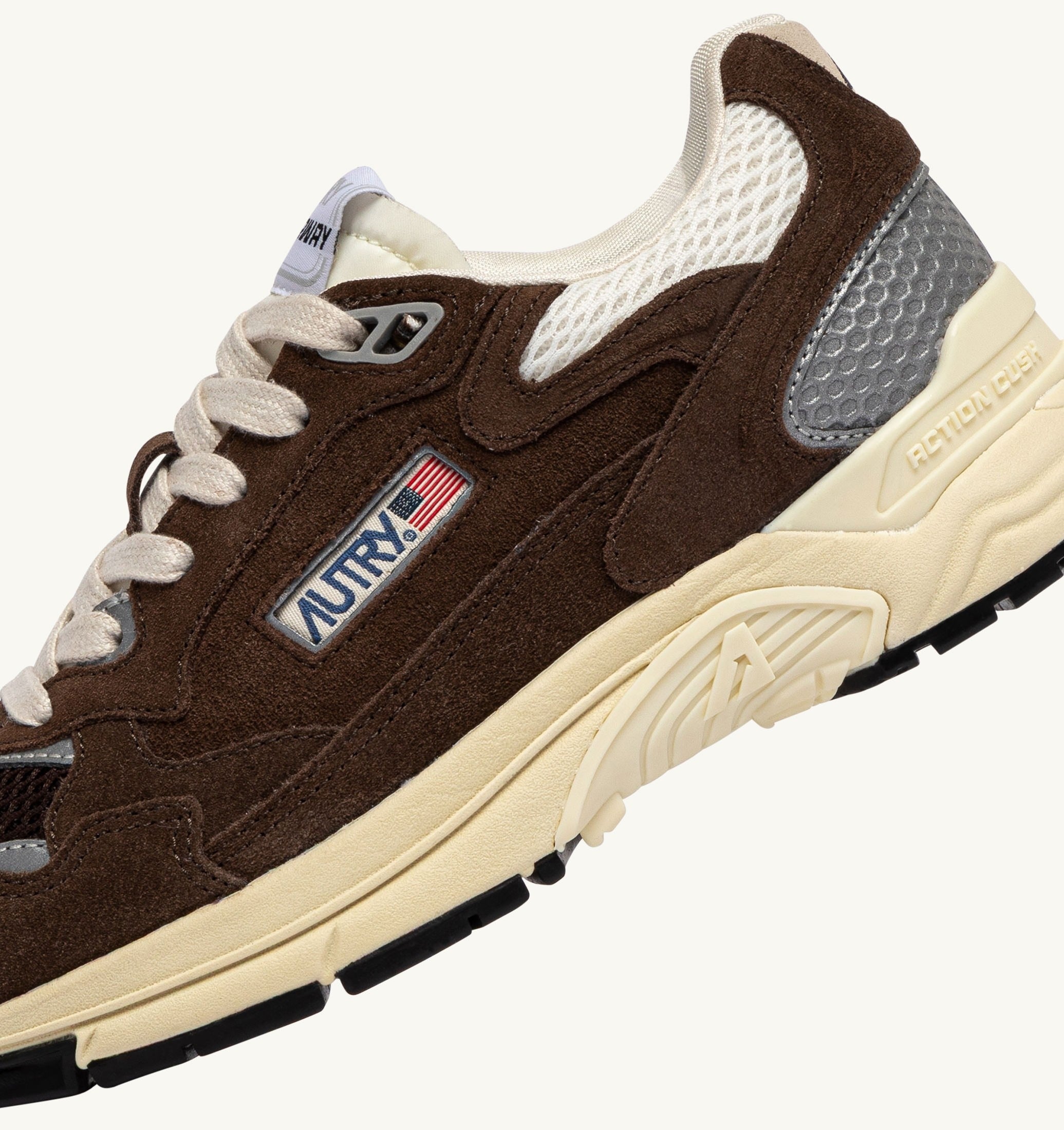 AUTRY SNEAKERS<BR/>SNEAKERS HYPERWAY IN SUEDE E MESH MARSHMALLOW E COTTO HYLW UM25 AUTRY ACTION SHOES
