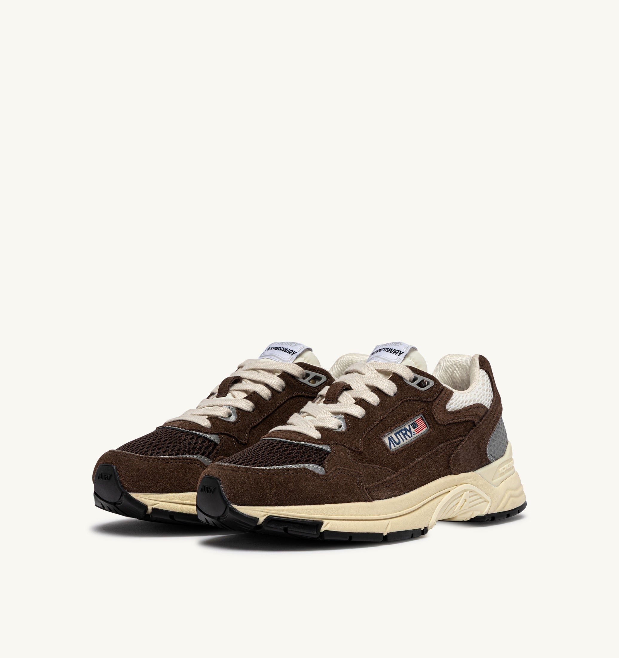 AUTRY SNEAKERS<BR/>SNEAKERS HYPERWAY IN SUEDE E MESH MARSHMALLOW E COTTO HYLW UM25 AUTRY ACTION SHOES