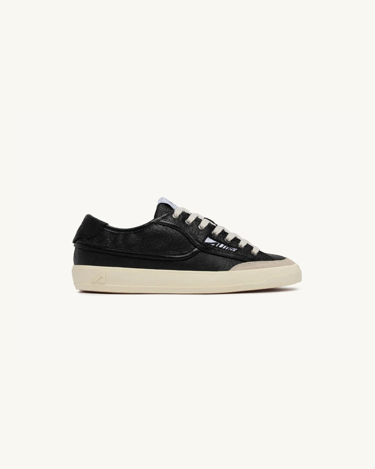 SNEAKERS WINDSCAPE LOW IN PELLE CRAQUELÉ NERA E SAND SCLM KJ02 AUTRY ACTION SHOES