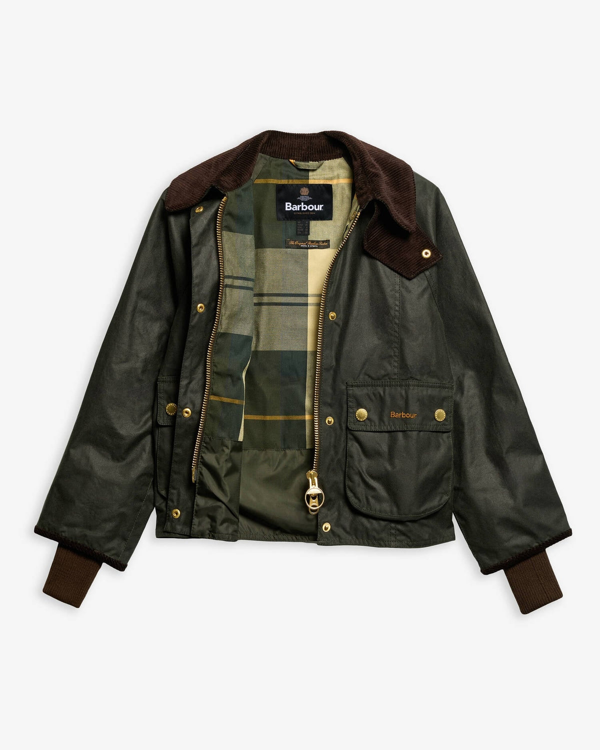 Giacca cerata Beadnell dal taglio crop LWX1403 SG51 BARBOUR
