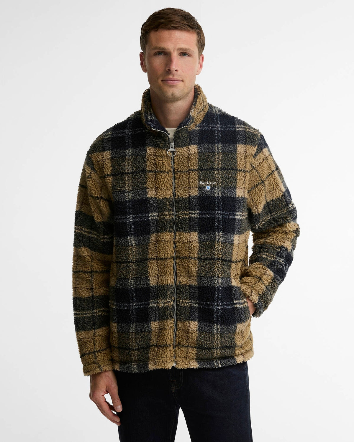 Pile sherpa con motivo tartan MFL0187 TN39 BARBOUR