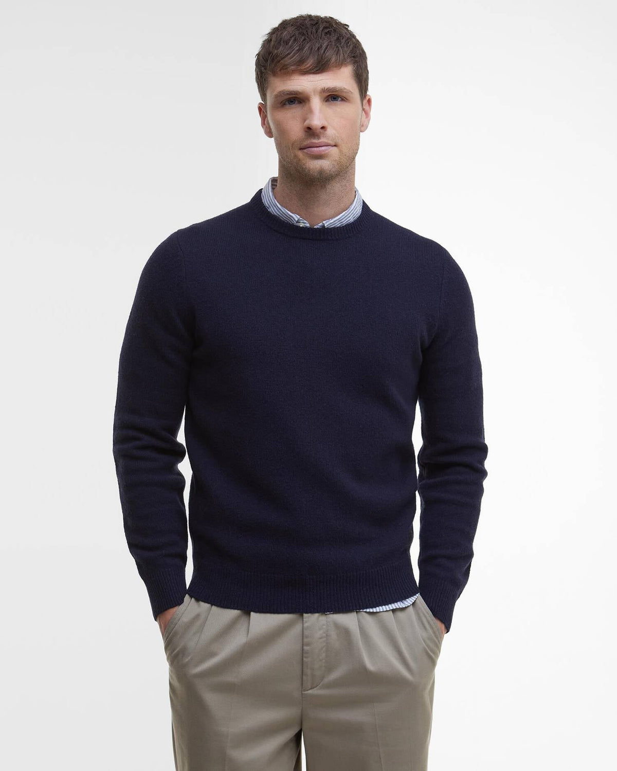 Maglione girocollo Essential MKN0584 NY91 BARBOUR