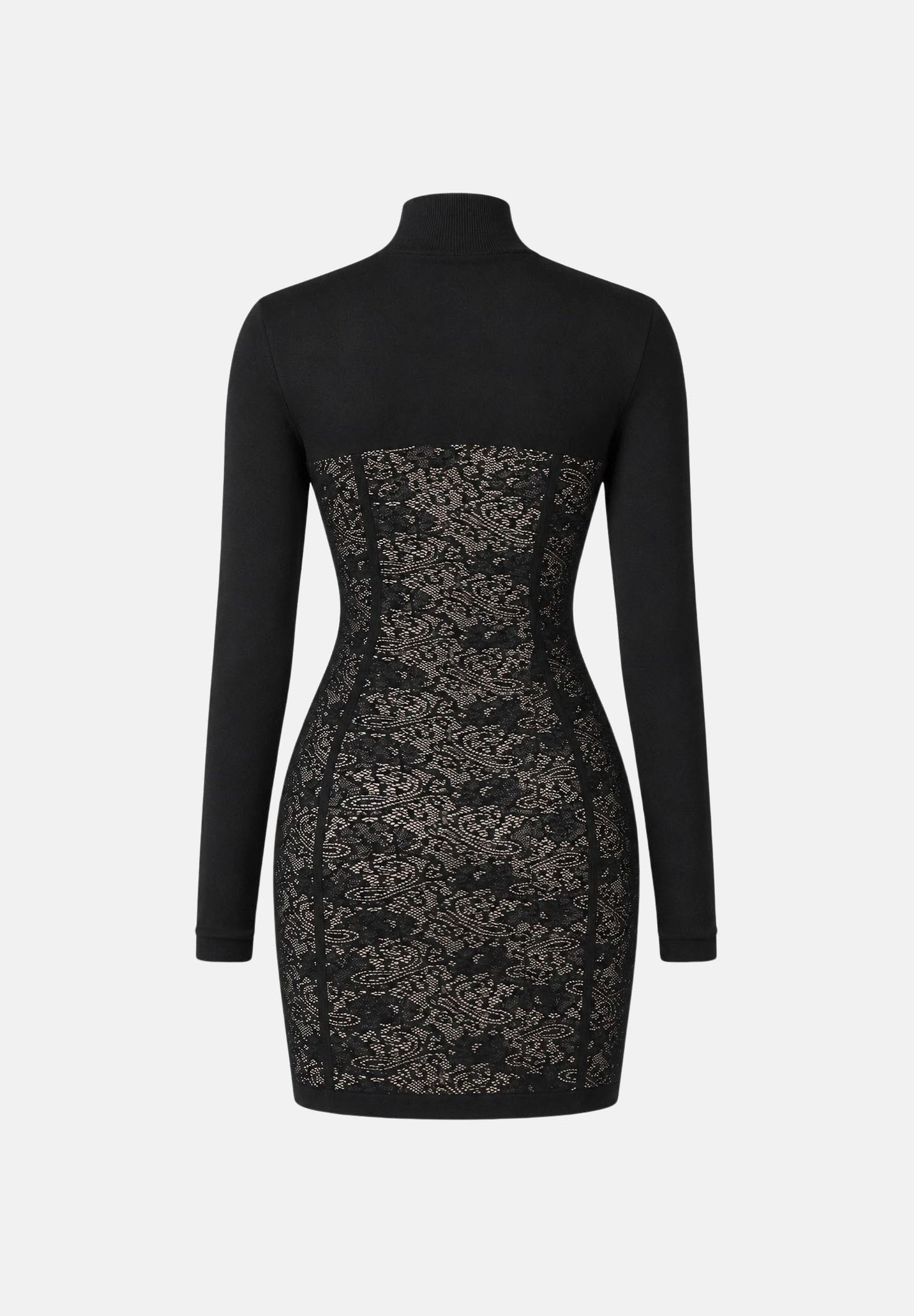 Abito JACQUARD con motivo floreale e dettagli semitrasparenti. AM27Q66E2 FR9 ELISABETTA FRANCHI