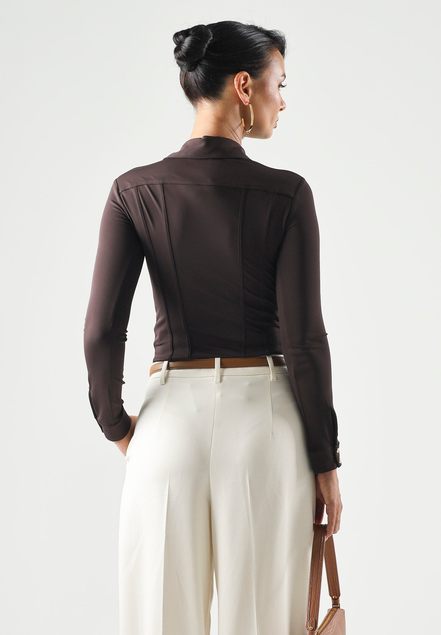 Camicia a body elasticizzata CB00466E2 EV9 ELISABETTA FRANCHI