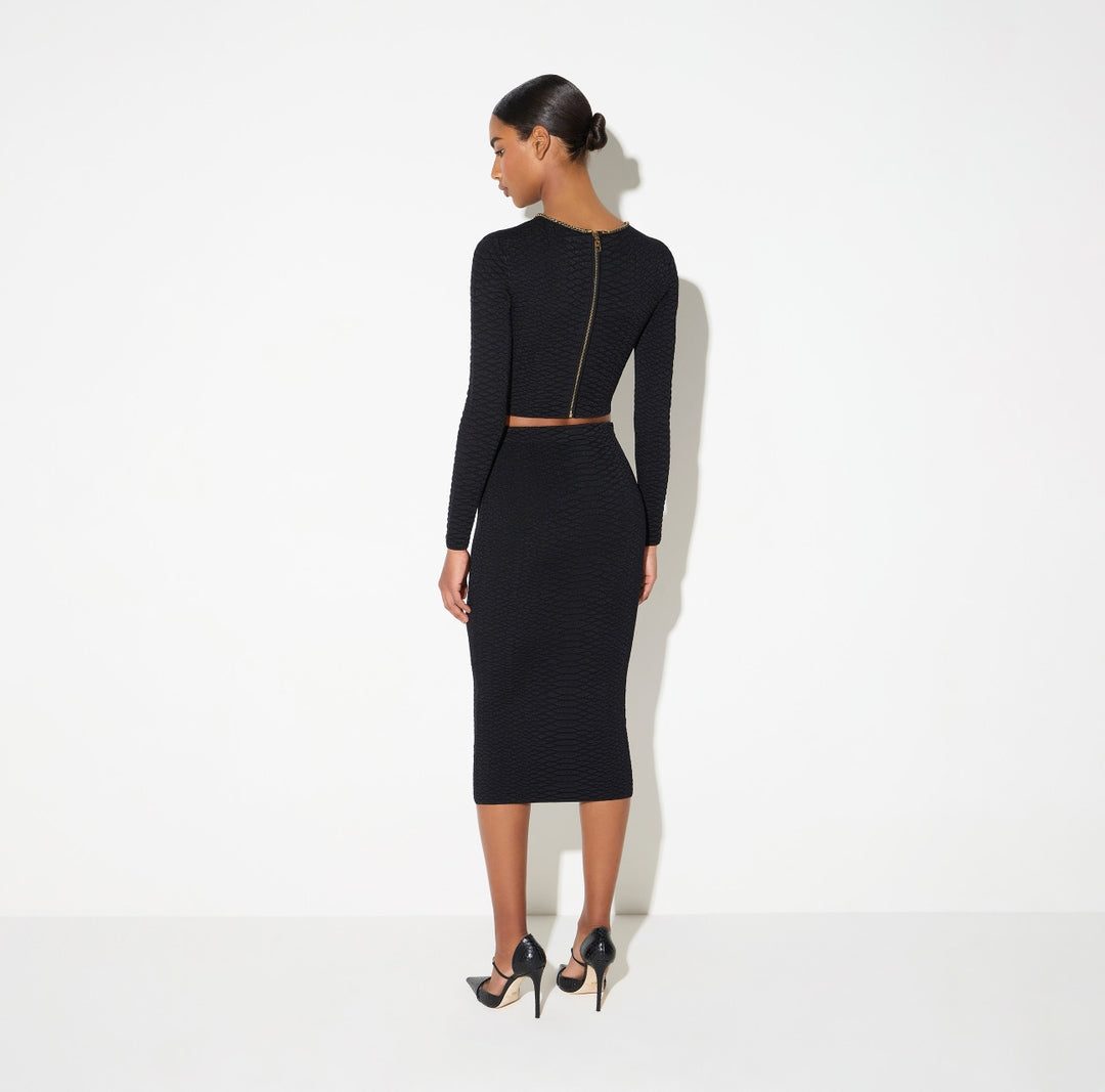 Gonna in maglia a trama snake<BR/> GK10S67E2 110 ELISABETTA FRANCHI