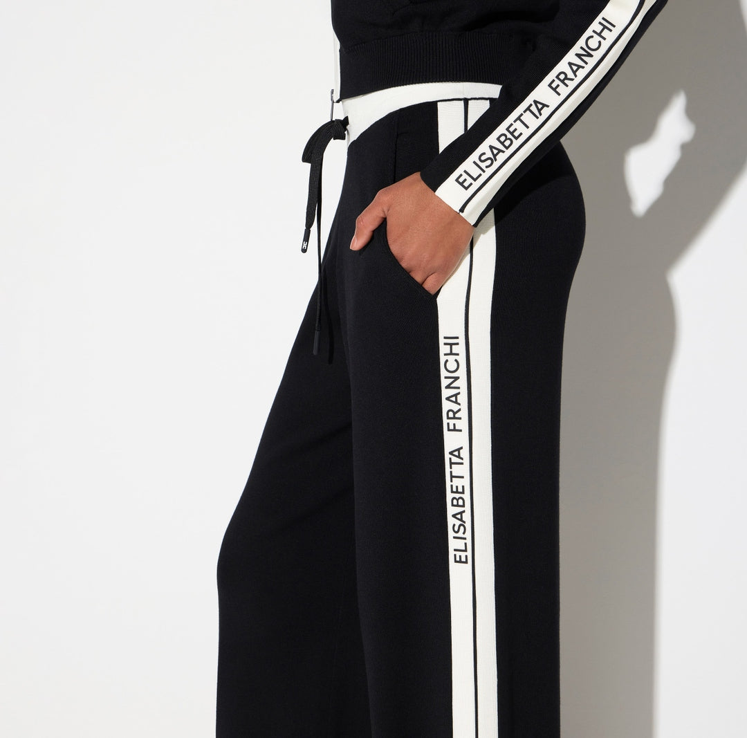 Pantaloni in maglia con logo KP75S66E2 685 ELISABETTA FRANCHI