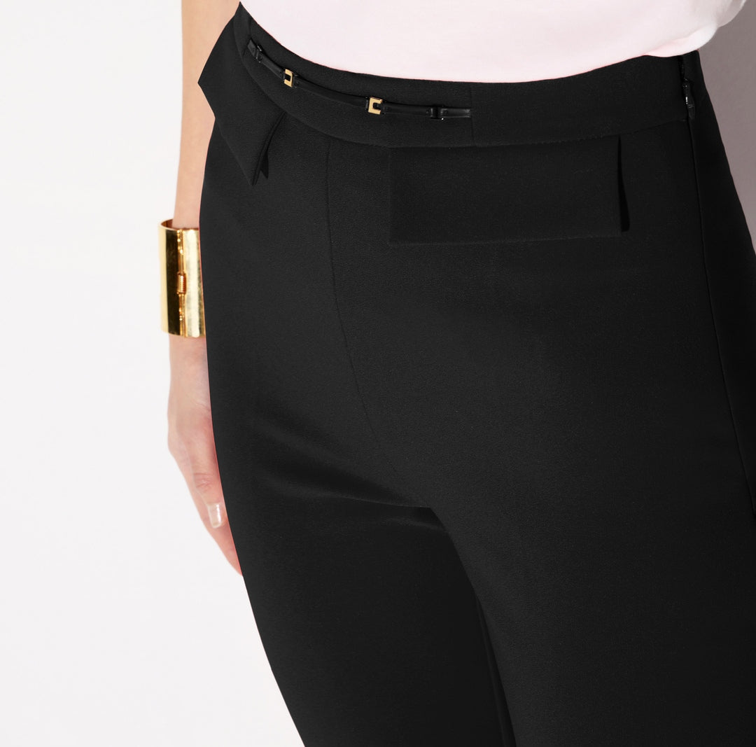 Pantaloni in doppio crêpe stretch<BR/> PA19566E2 110 ELISABETTA FRANCHI