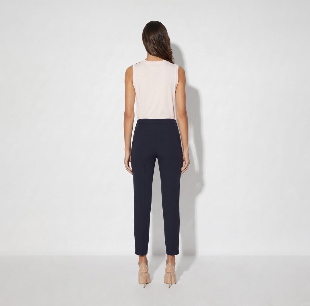 Pantaloni in doppio crêpe stretch<BR/> PA19566E2 H88 ELISABETTA FRANCHI