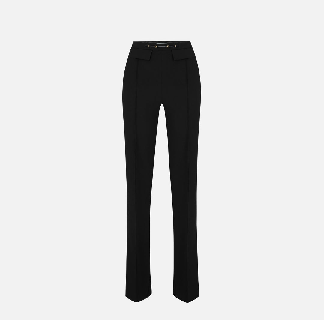 Pantaloni in doppio crêpe stretch<BR/> PA19666E2 110 ELISABETTA FRANCHI