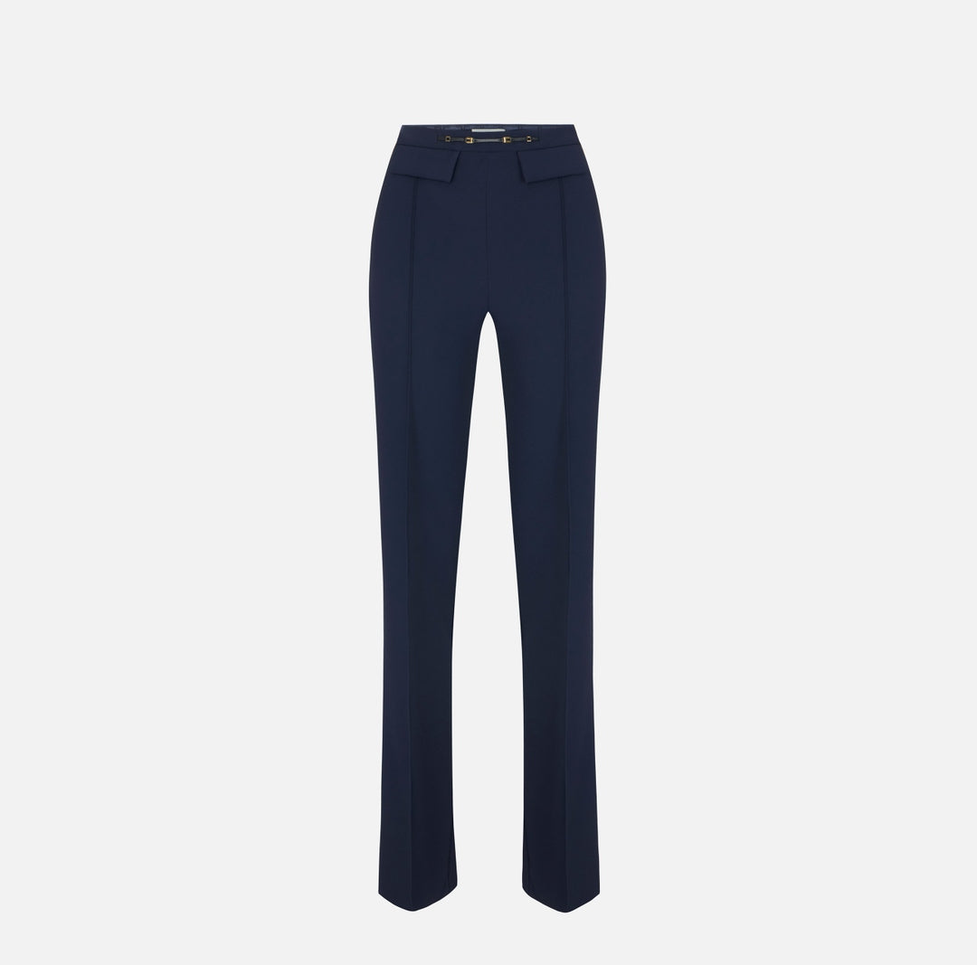 Pantaloni in doppio crêpe stretch<BR/> PA19666E2 H88 ELISABETTA FRANCHI