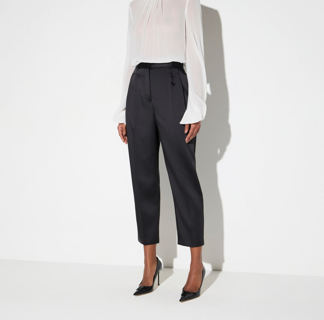 Pantaloni in raso stretch PA20366E2 110 ELISABETTA FRANCHI