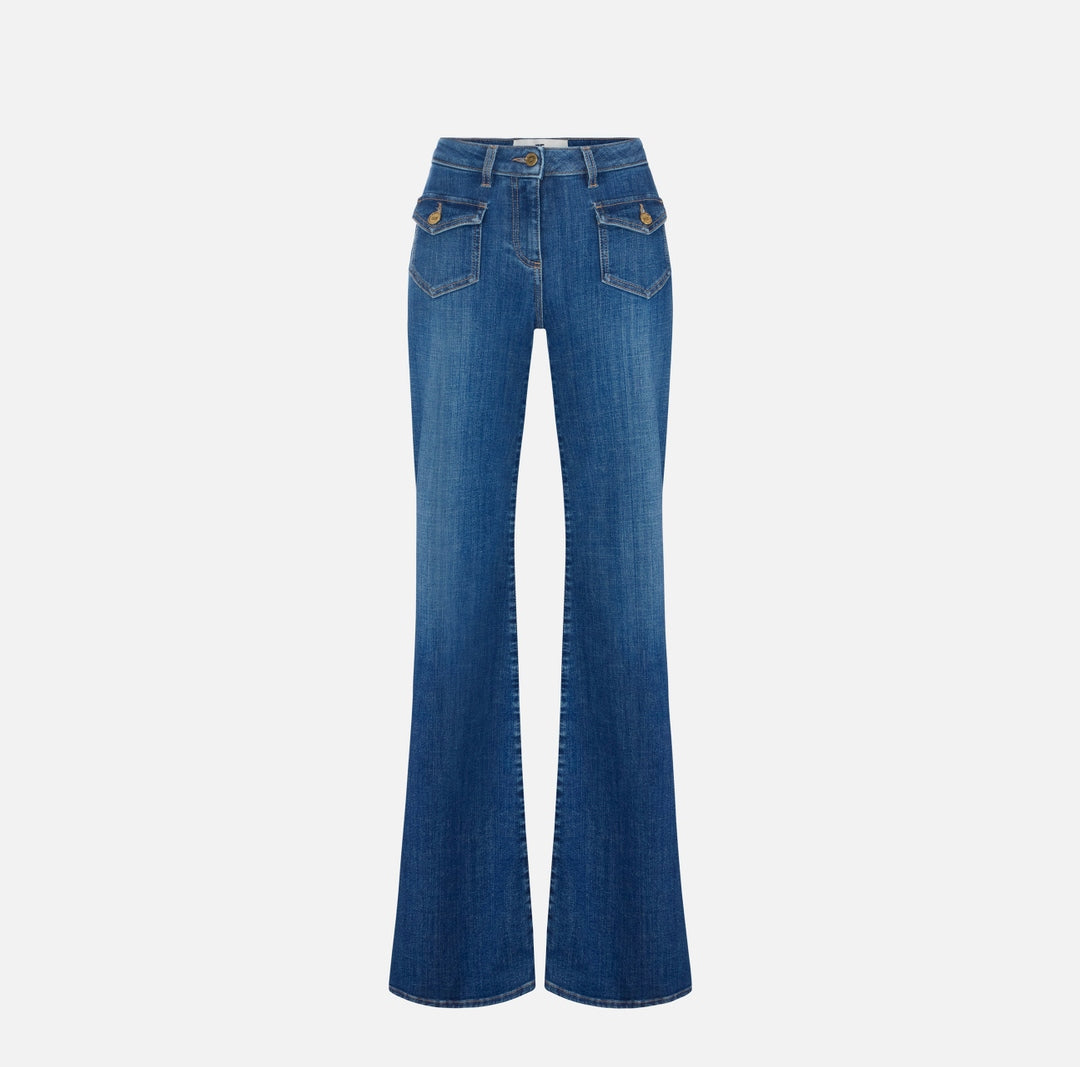 Jeans a zampa con taschini PJ18N66E2 139 ELISABETTA FRANCHI