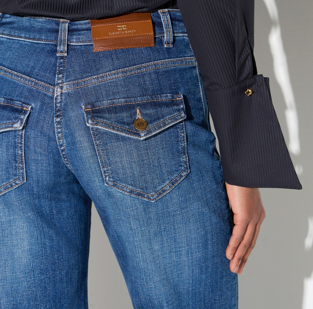 Jeans a zampa con taschini PJ18N66E2 139 ELISABETTA FRANCHI