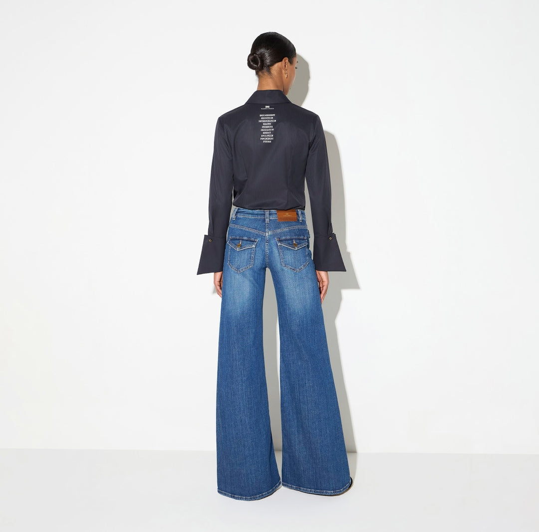 Jeans a zampa con taschini PJ18N66E2 139 ELISABETTA FRANCHI