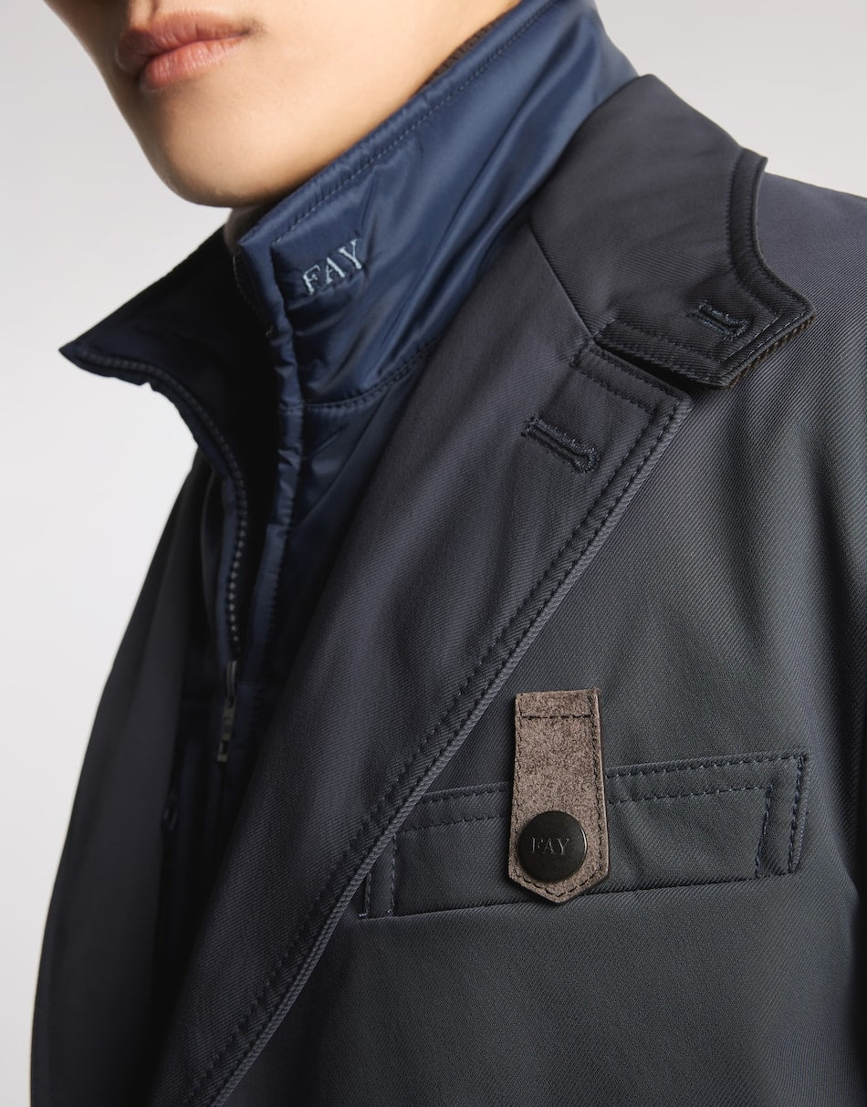 Driving Coat Double in gabardine tecnico NAM53530500XL BU807 FAY