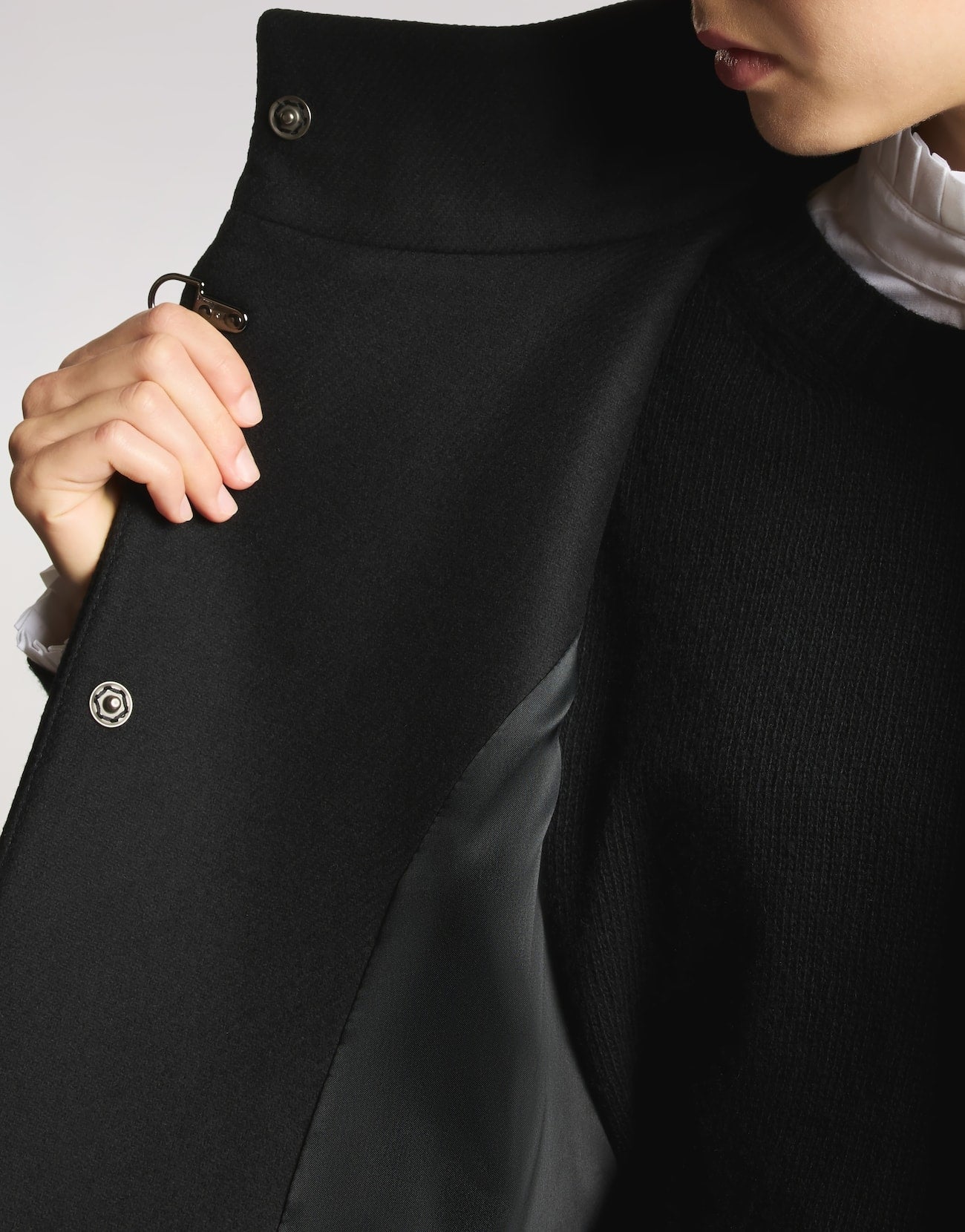 Cappa in panno di lana e cashmere NAW12534490YM VB999 FAY