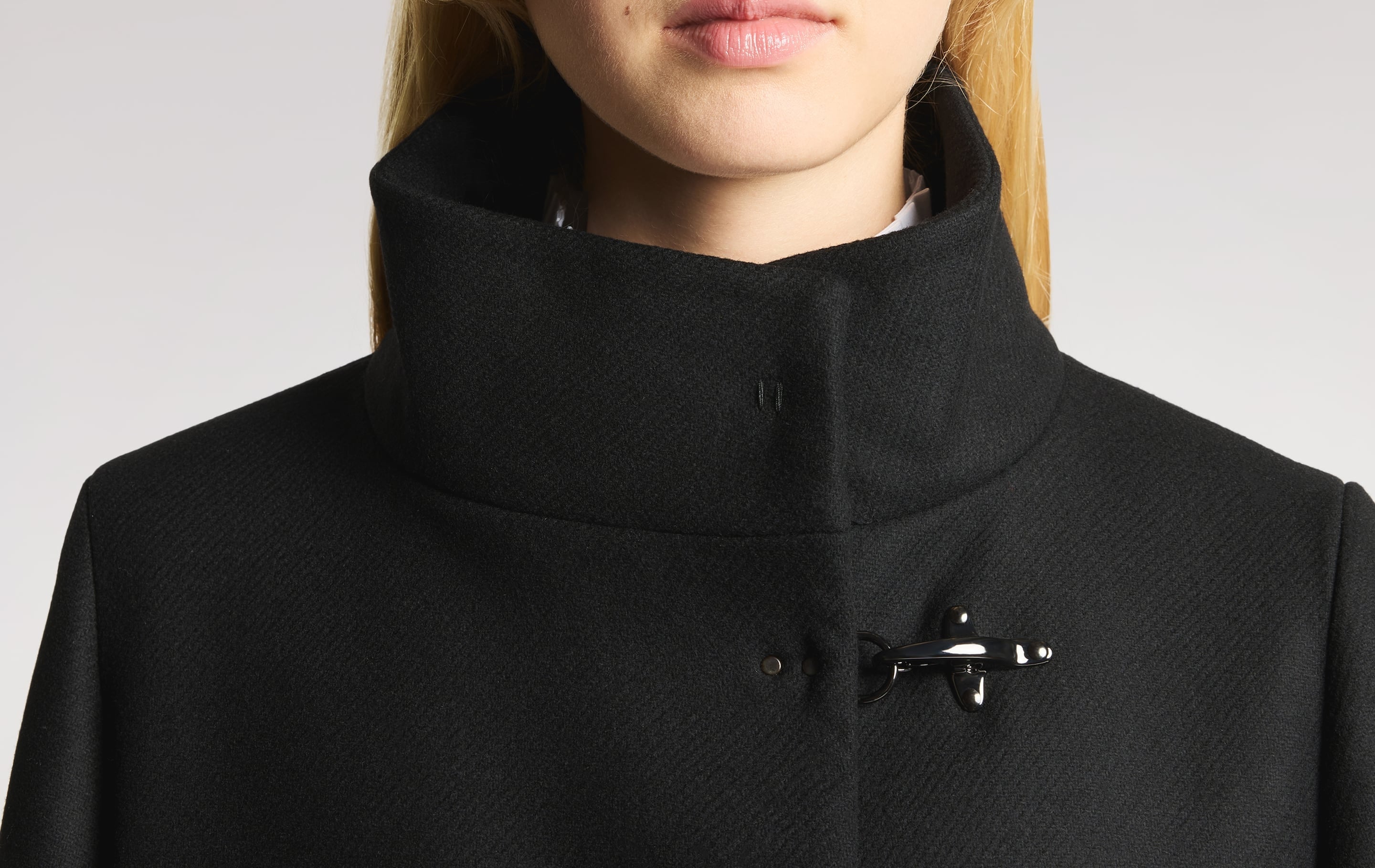 Cappa in panno di lana e cashmere NAW12534490YM VB999 FAY