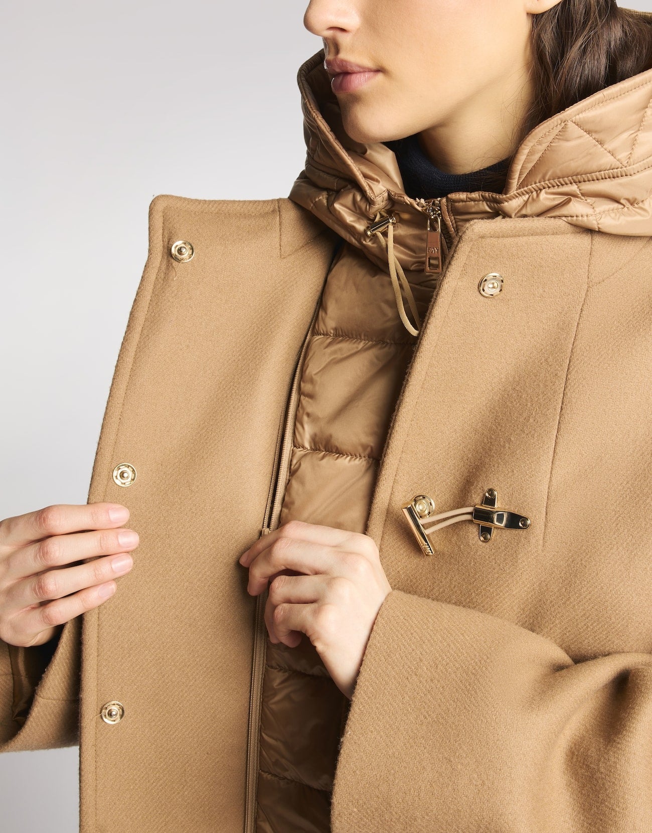 Toggle Coat in panno di lana e cashmere<BR/> NAW59533530YM VC809 FAY