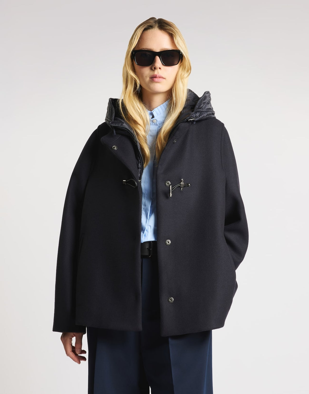 Cappa Toggle Coat in panno garzato di lana e cashmere NAW59533730YM VU809 FAY