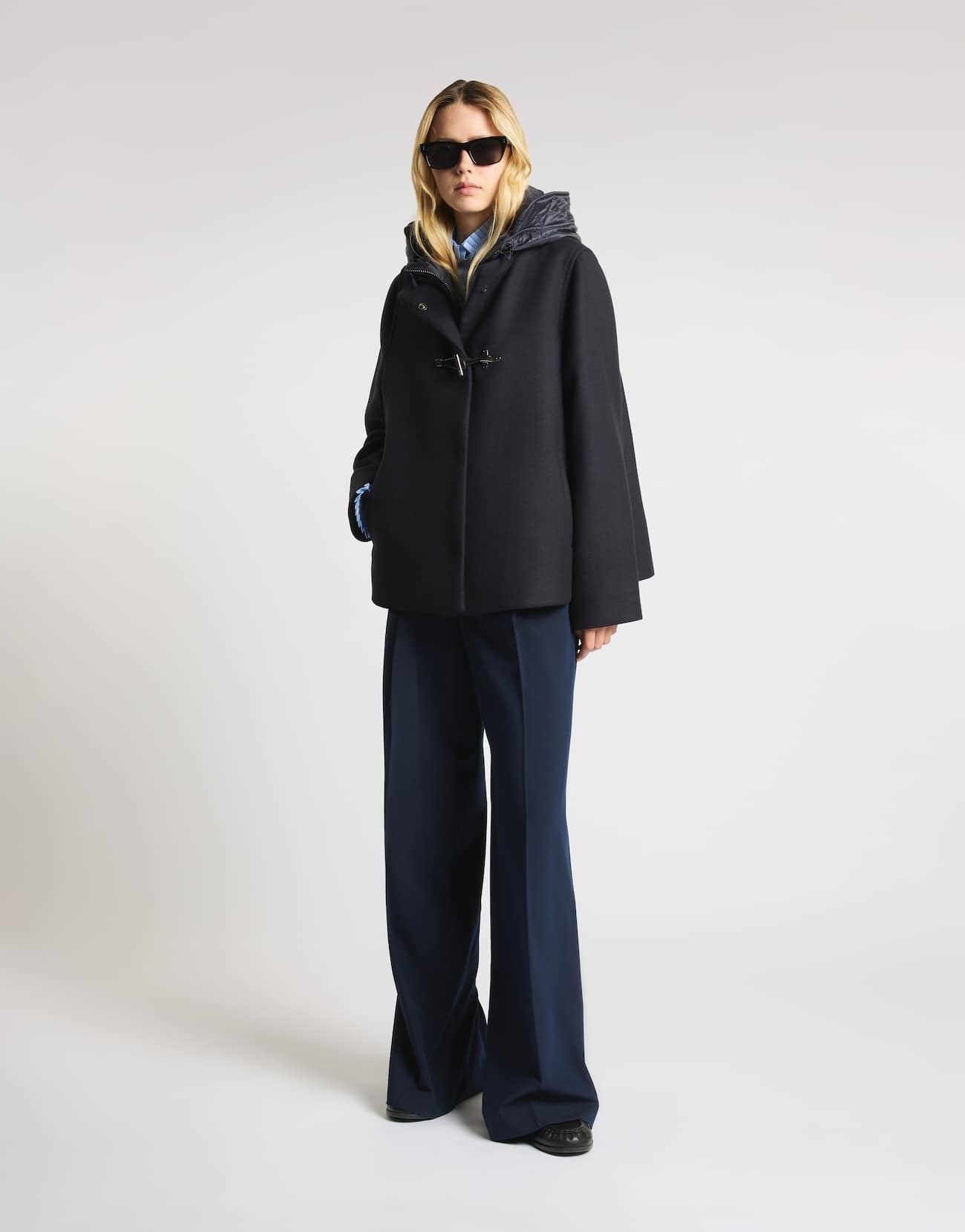 Cappa Toggle Coat in panno garzato di lana e cashmere NAW59533730YM VU809 FAY