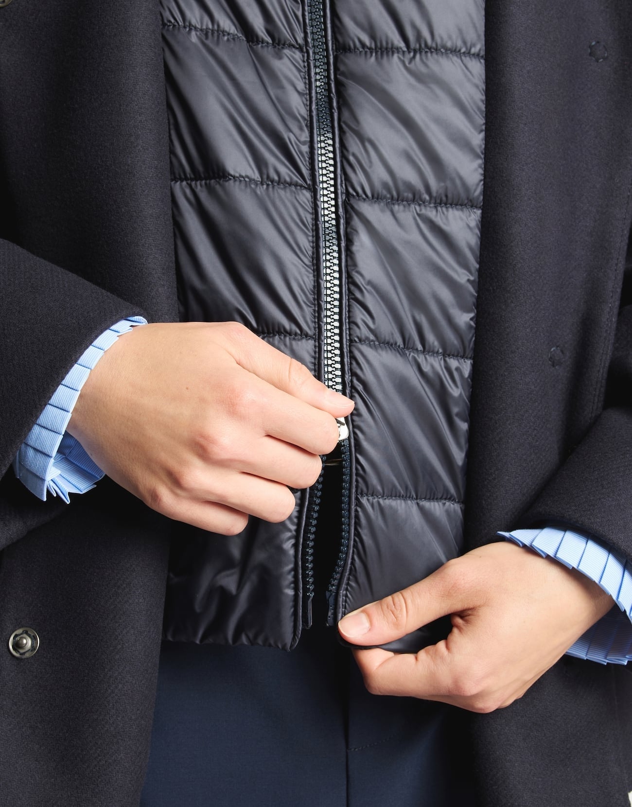 Cappa Toggle Coat in panno garzato di lana e cashmere NAW59533730YM VU809 FAY