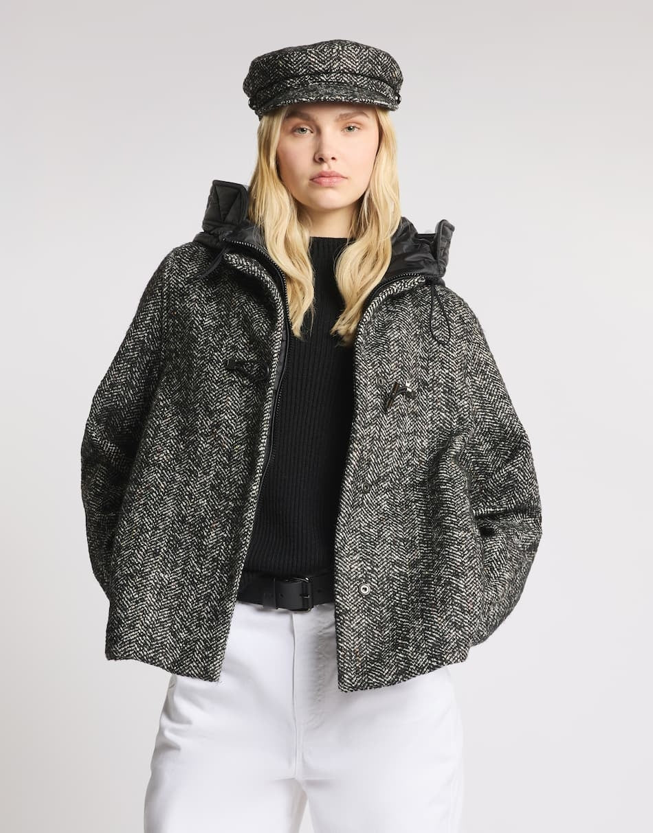 Cappa Toggle Coat in resca frisé misto lana<BR/> NAW59533730YQ VB999 FAY
