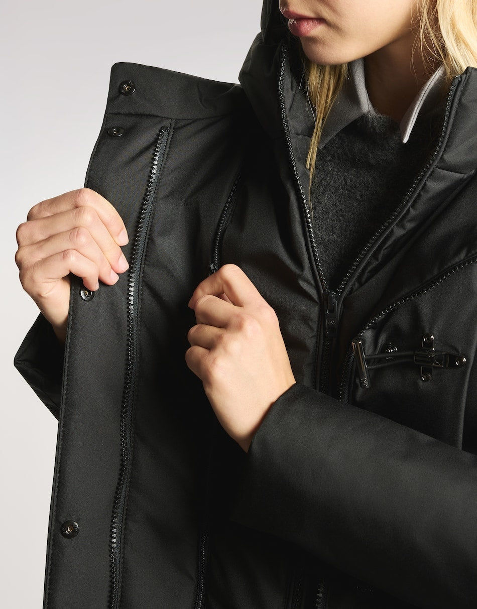 Toggle Coat in gabardine tecnico<BR/> NAW59533830ZX EB999 FAY