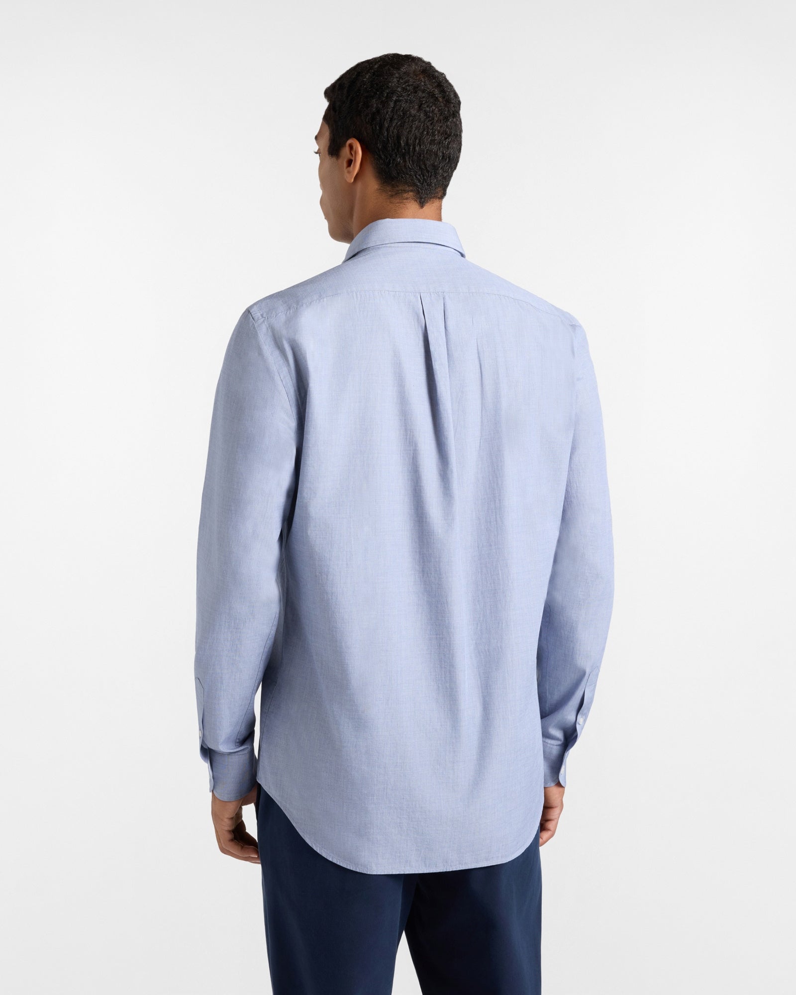 Camicia Uomo in tessuto fil-à-fil Regular Fit blu<BR/> CRR011012978M 801 HARMONT & BLAINE