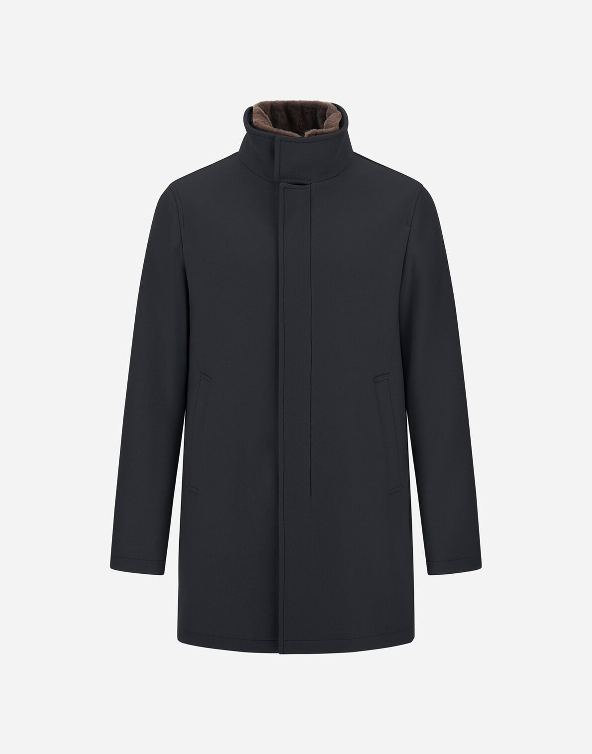 CAPPOTTO IN ECOWOOL E LIGHT FAUX FUR<BR/> CA000214U33344 9200 HERNO
