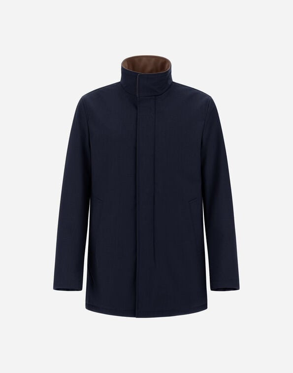 CAPPOTTO IN TWILL MELANGE E SUEDE EFFECT CA000230U12730 9250 HERNO