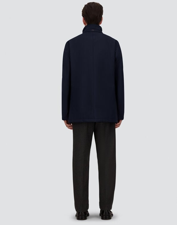 CAPPOTTO IN TWILL MELANGE E SUEDE EFFECT CA000230U12730 9250 HERNO