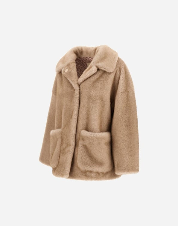 CAPPOTTO CORTO IN TOCCO PELLICCIA EFFETTO VISONE<BR/> GC000600D12739 1985 HERNO
