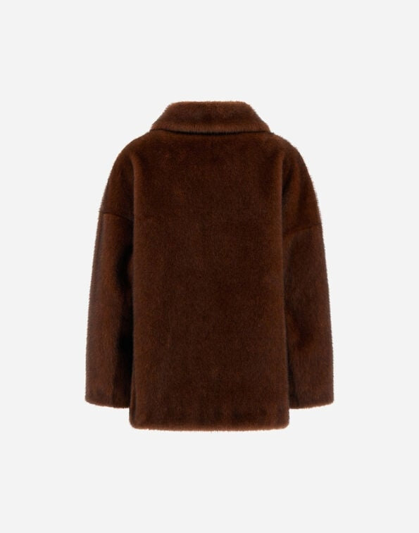 CAPPOTTO CORTO IN TOCCO PELLICCIA EFFETTO VISONE GC000600D12739 8800 HERNO