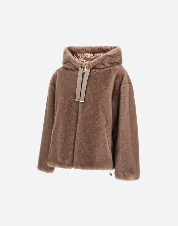 BOMBER IN MELANGE ALTERNATIVE MINK FUR<BR/> GI000318D12739 2700 HERNO