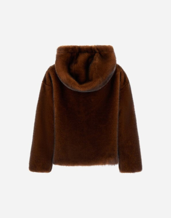 BOMBER IN MELANGE ALTERNATIVE MINK FUR GI000318D12739 8800 HERNO