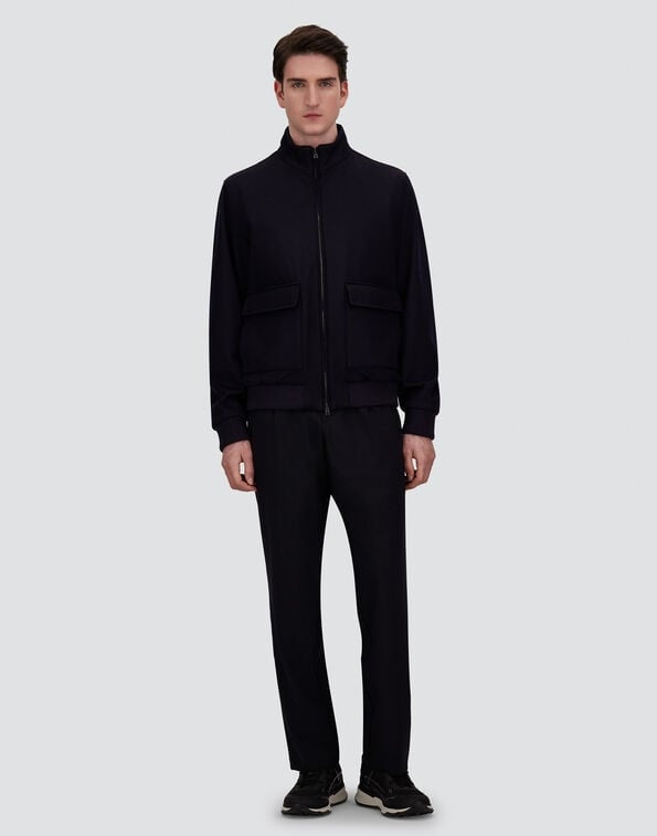 BOMBER IN LANA PREGIATA<BR/> GI000665U33186 9200 HERNO