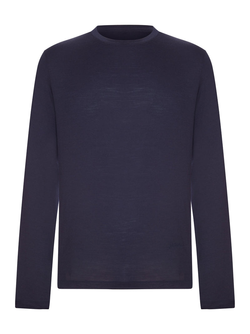 HERNO<BR/>Maglia a maniche lunghe Herno in pura lana con scollo a girocollo JG000290U52068 9200 HERNO
