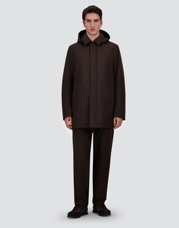 GIACCONE IN FLANELLA CON MEMBRANA IMPERMEABILE<BR/> PI001380U33498 8800 HERNO