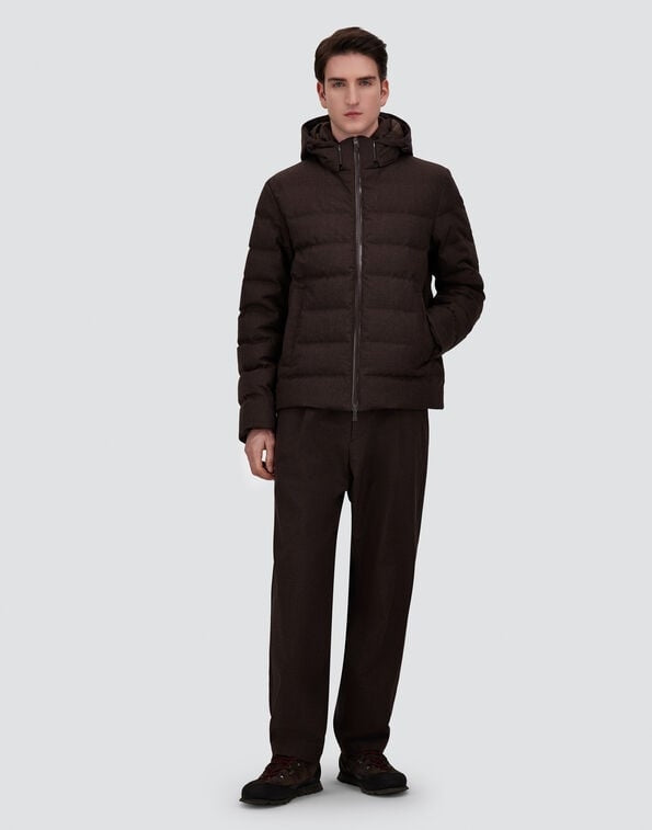 GIACCA IN FLANELLA CON SPALMATURA ANTIGOCCIA<BR/> PI001401U33529 8800 HERNO