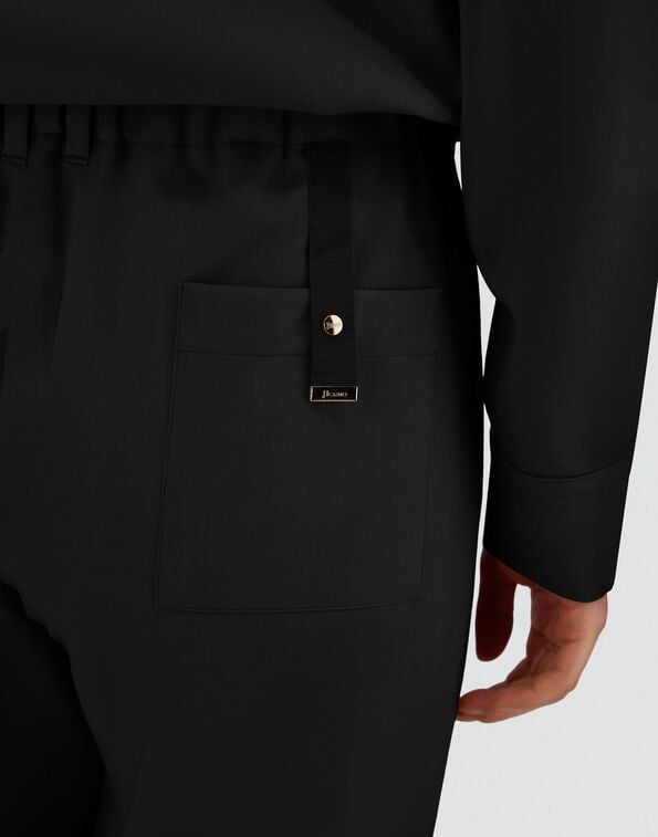 PANTALONI IN FLANNEL TOUCH<BR/> PT000270D12640 9200 HERNO