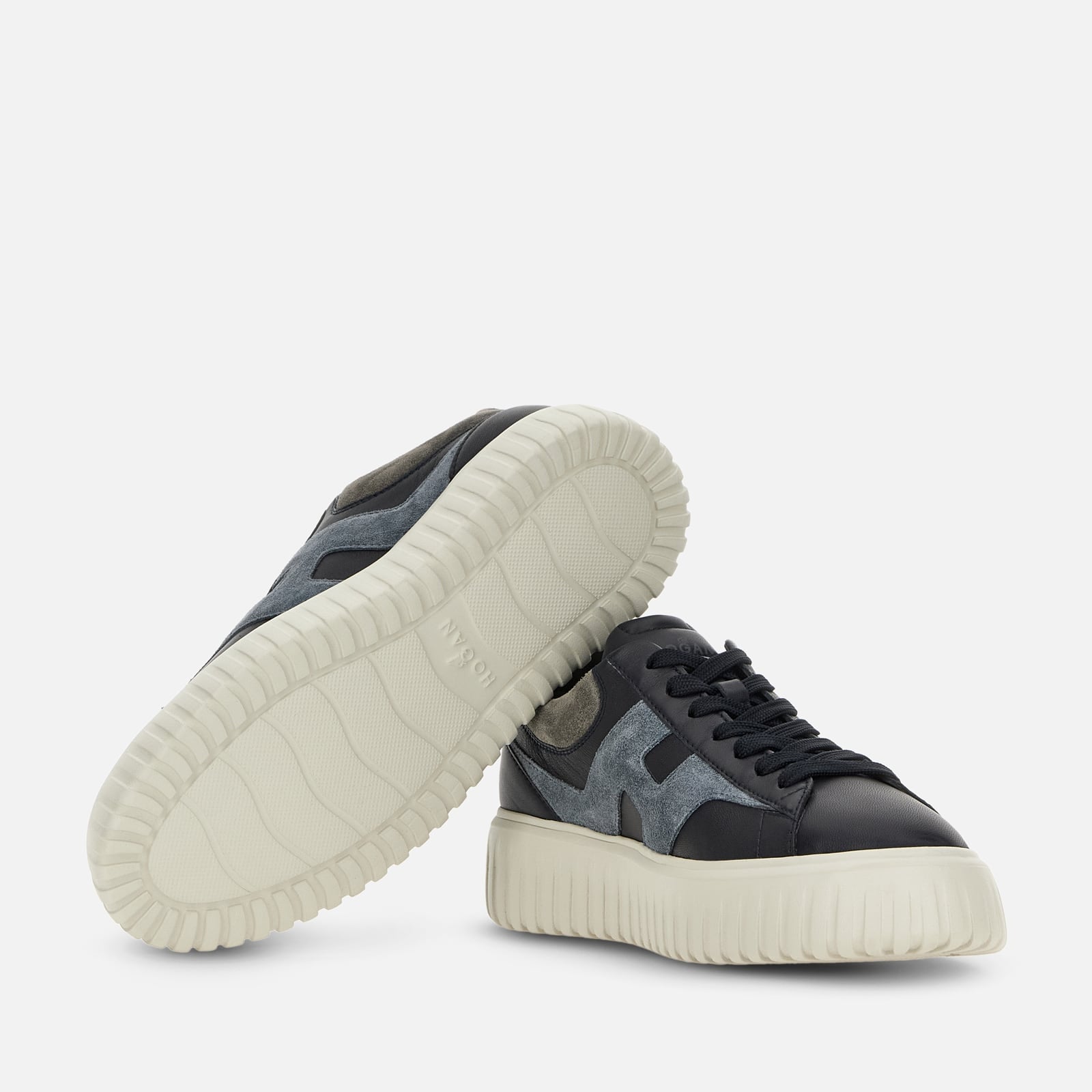 Sneakers Hogan H-Stripes<BR/>Blu HXM6450FE91N1 M760X HOGAN