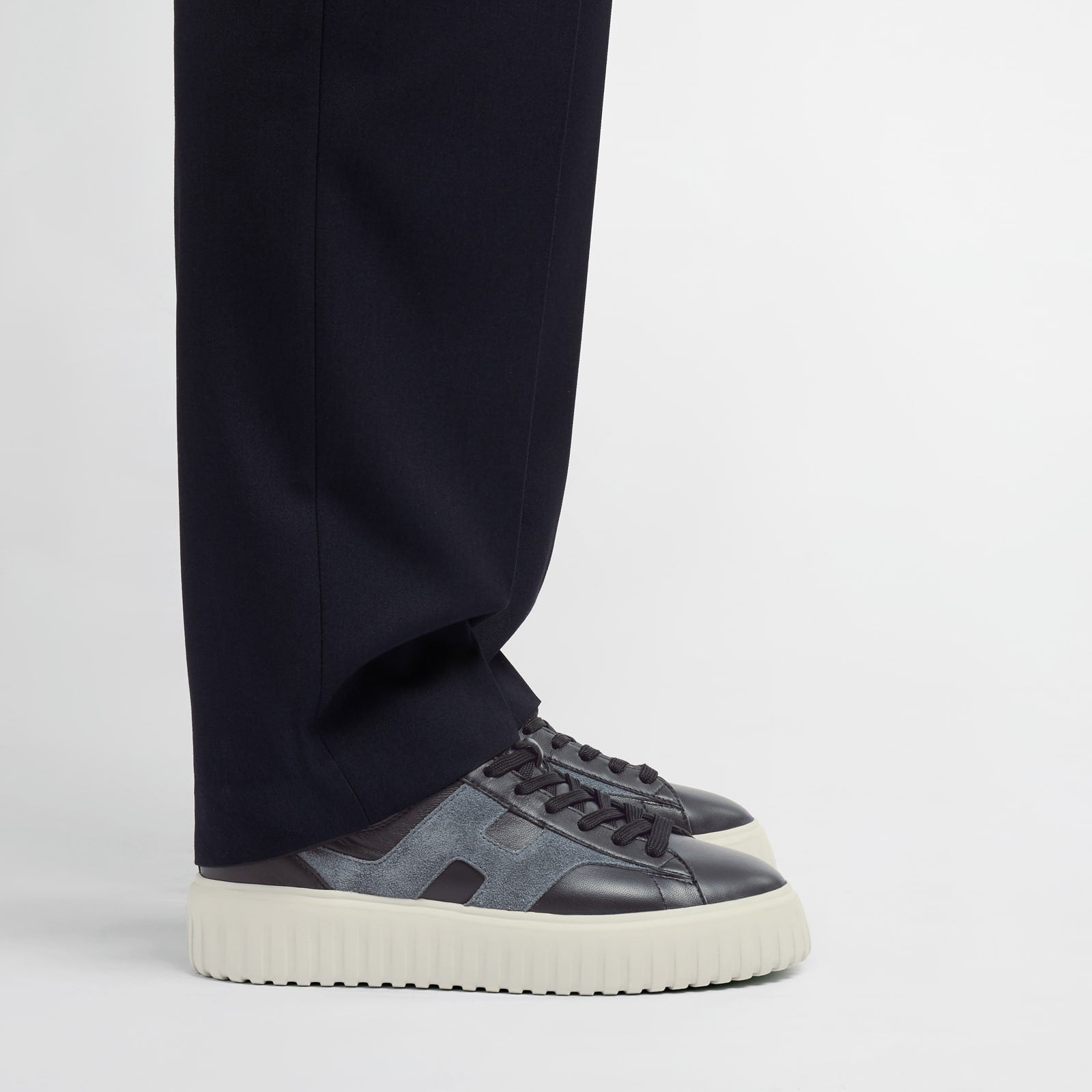Sneakers Hogan H-Stripes<BR/>Blu HXM6450FE91N1 M760X HOGAN