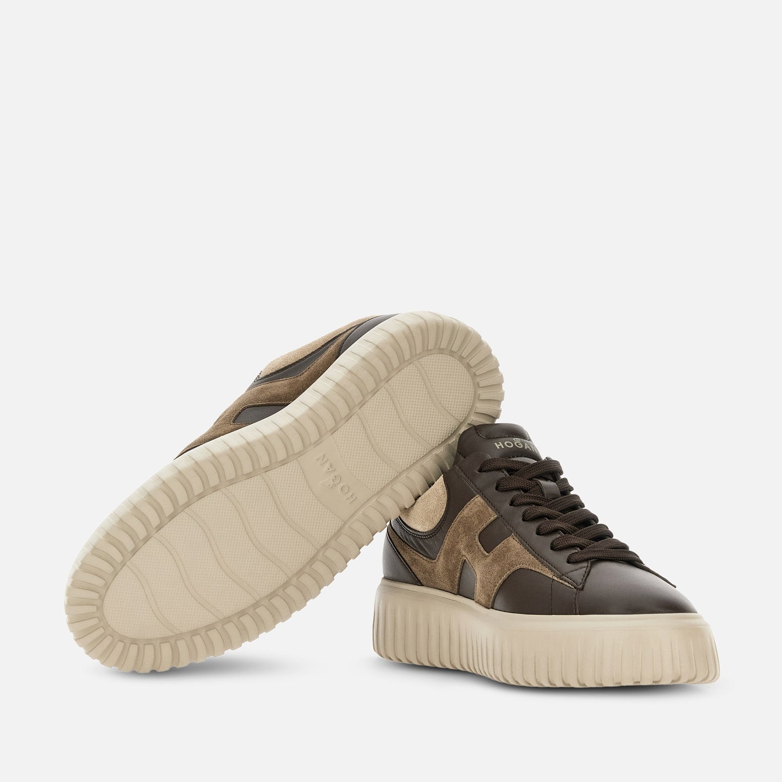 Sneakers Hogan H-Stripes<BR/>Marrone<BR/> HXM6450FE91N1 M760Y HOGAN